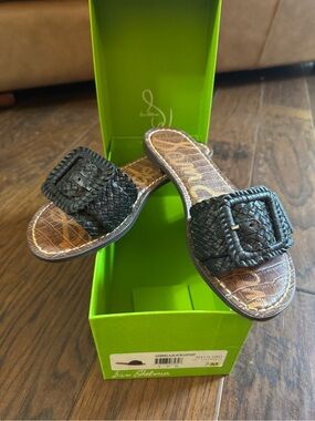 Sam Edelman Tan Leather Slide Sandals. Great condition. Well taken care of